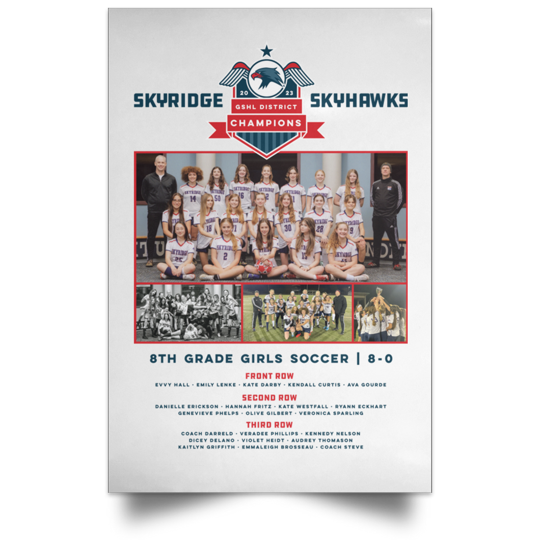 Skyridge Championship Satin Portrait Poster - White